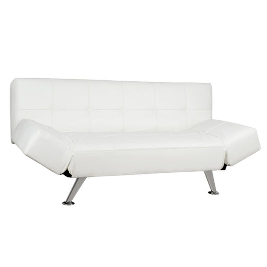 Sofa/Bed HM3001.01 Thom with folding arms White PU 189x93x82 cm