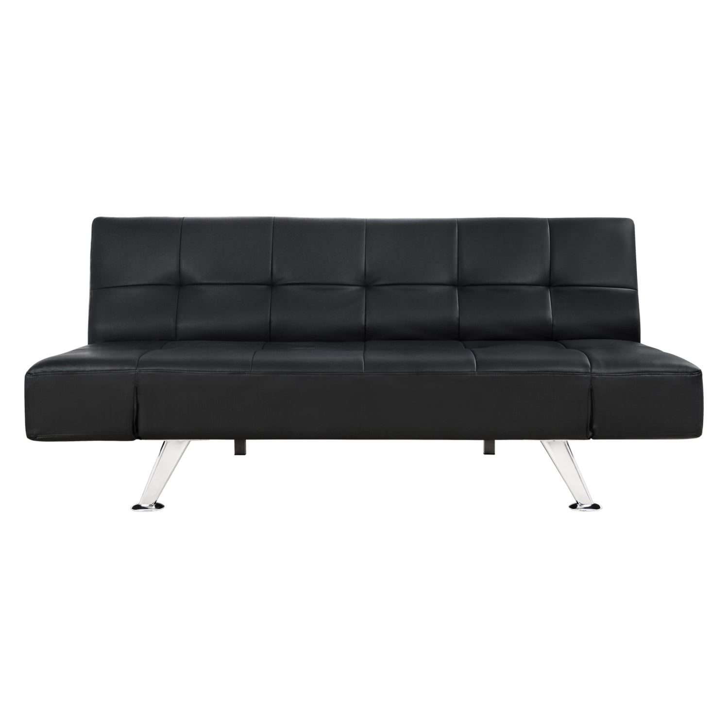 Sofa/Bed HM3001.02 Thom with folding arms Black PU 189x93x82 cm
