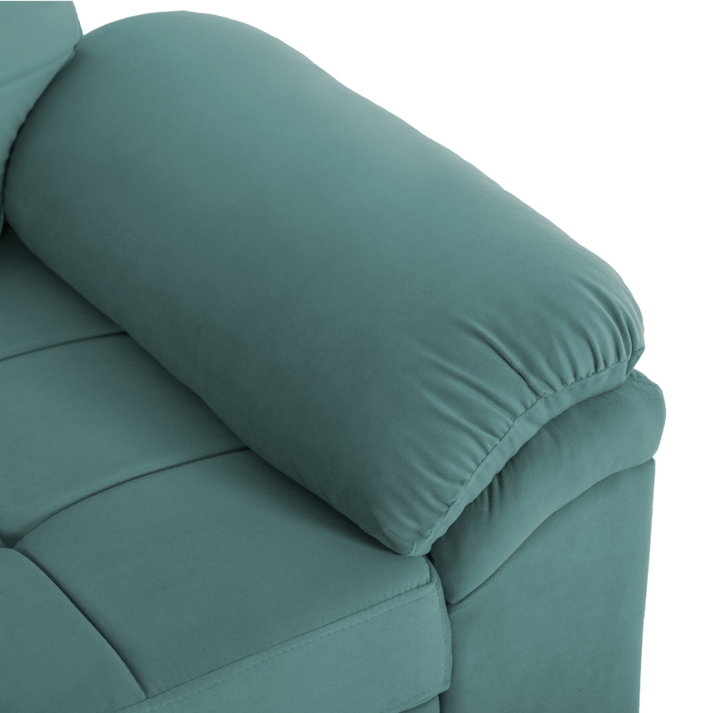 SOFABED LEFT CORNER JADE HM3144.04L SEAFOAM GREEN VELVET 250x80-180x73-88Hcm.