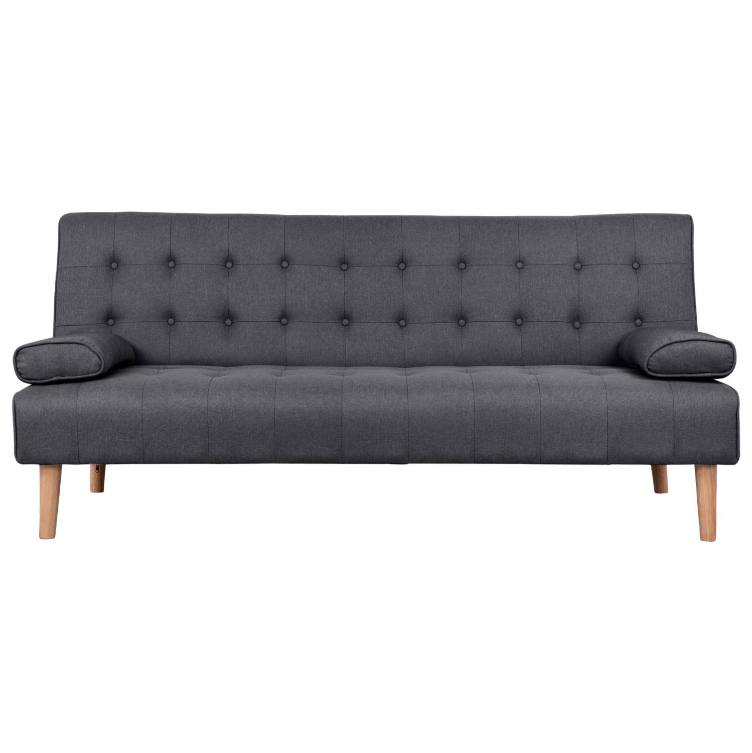 Sofa Bed Wanda HM3149.01 Grey Fabric and 2 Pillows 190x84x83cm