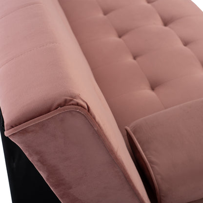 SOFA BED WANDA HM3149.12 WITH VELVET DUSTY PINK 188X83X83Y cm.