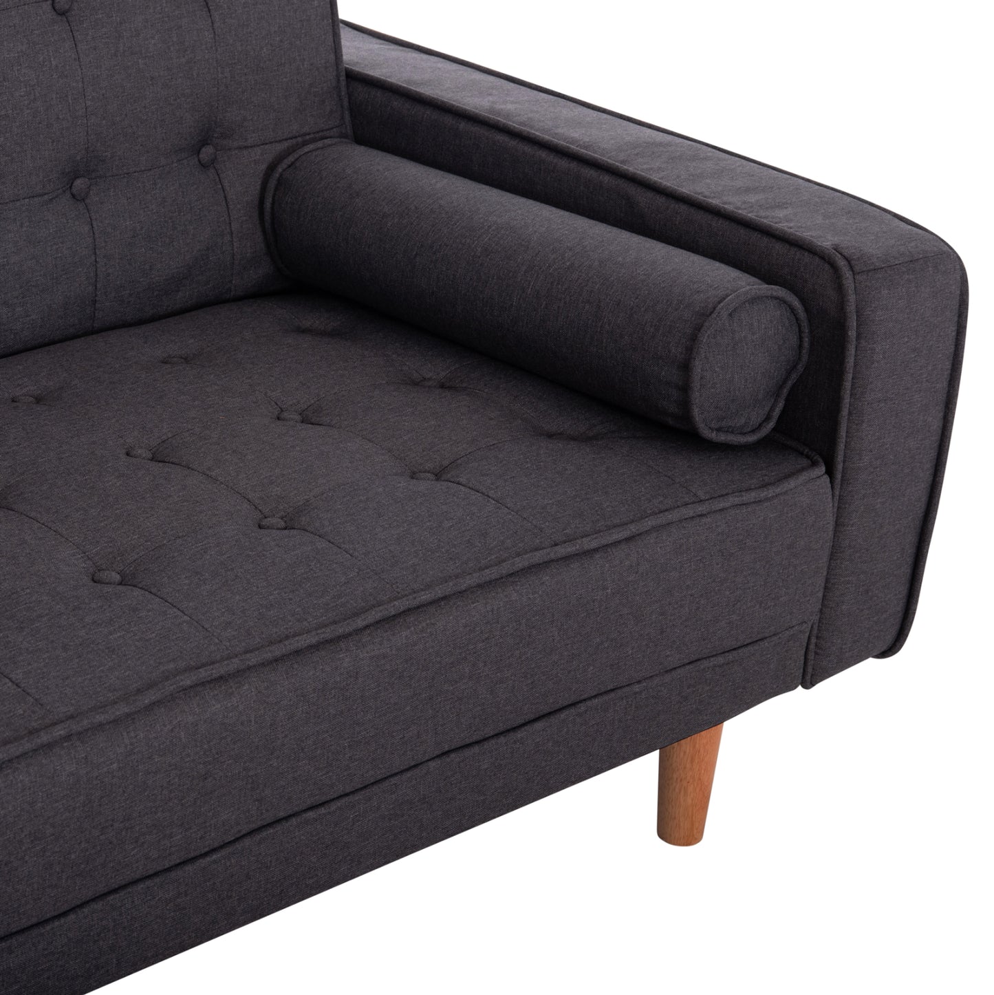 Sofa Bed Salvador HM3150.01 Grey with 2 Pillows 222x97x80Hcm