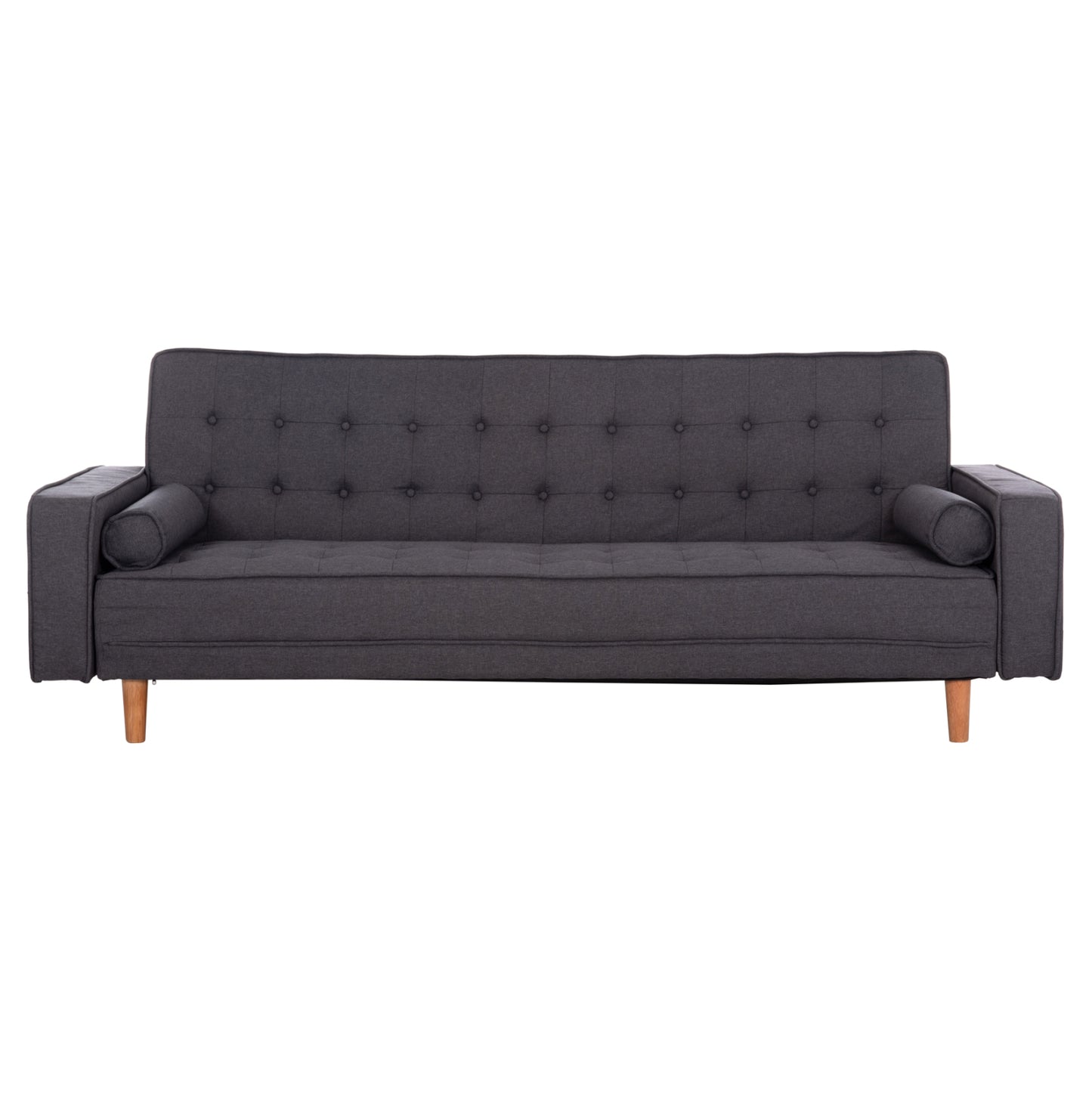 Sofa Bed Salvador HM3150.01 Grey with 2 Pillows 222x97x80Hcm