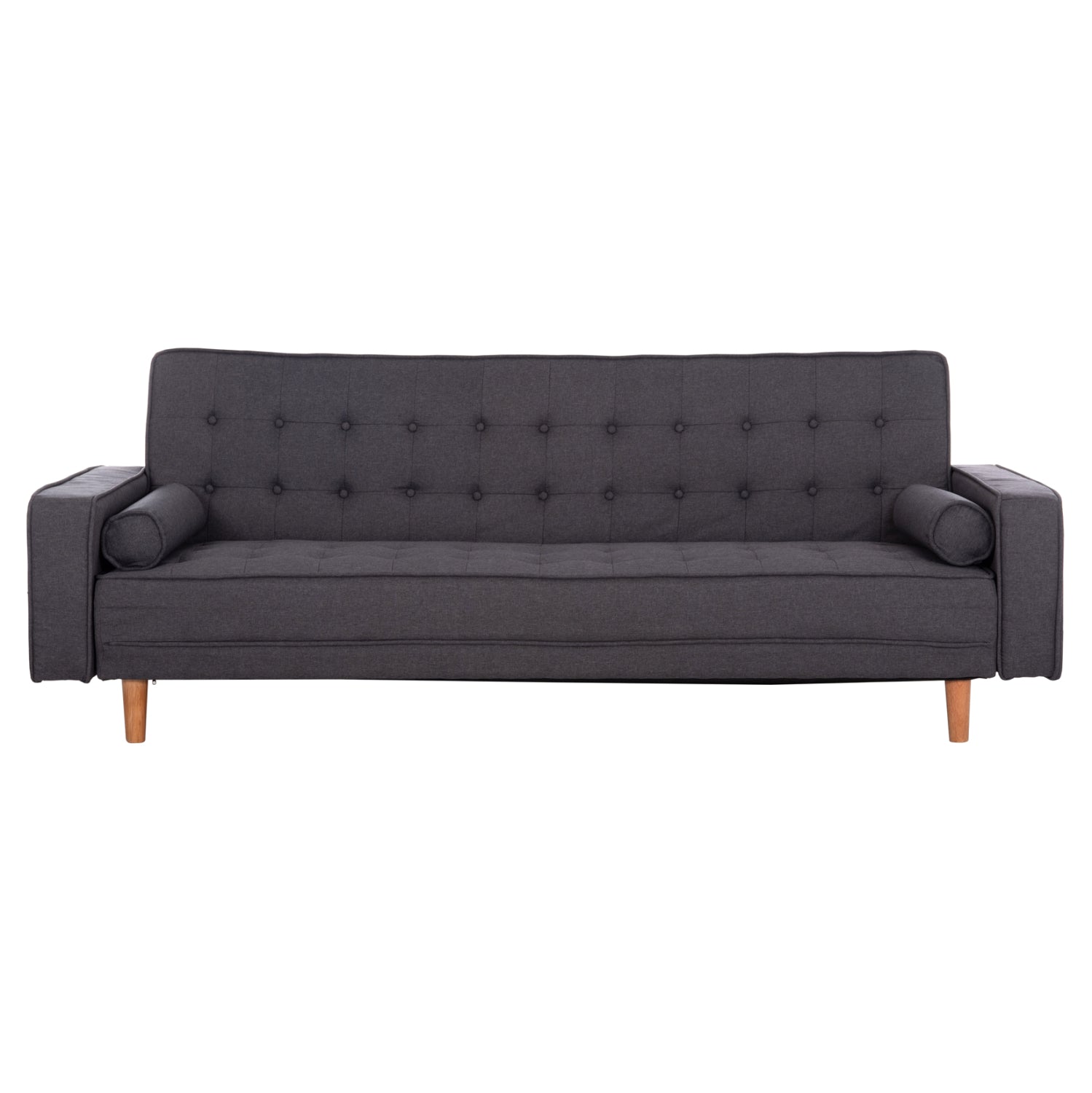 Sofa Bed Salvador HM3150.01 Grey with 2 Pillows 222x97x80Hcm