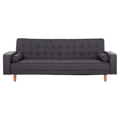 Sofa Bed Salvador HM3150.01 Grey with 2 Pillows 222x97x80Hcm
