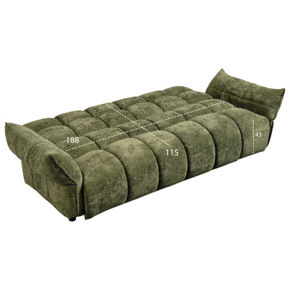SOFABED MELU HM3314.03 GREEN FABRIC--POCKET SPRINGS SEAT 245x90x85Hcm.