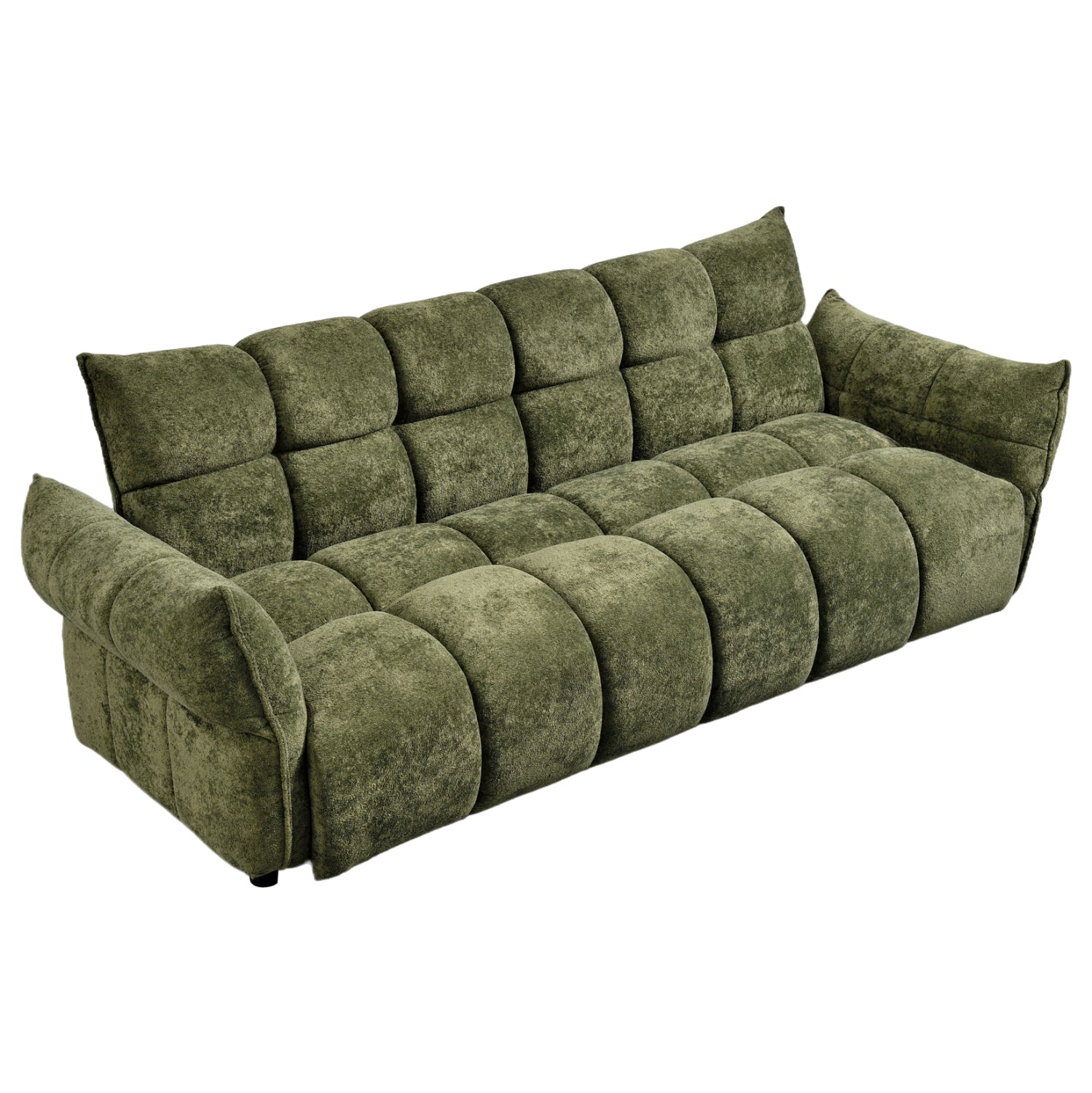 SOFABED MELU HM3314.03 GREEN FABRIC--POCKET SPRINGS SEAT 245x90x85Hcm.