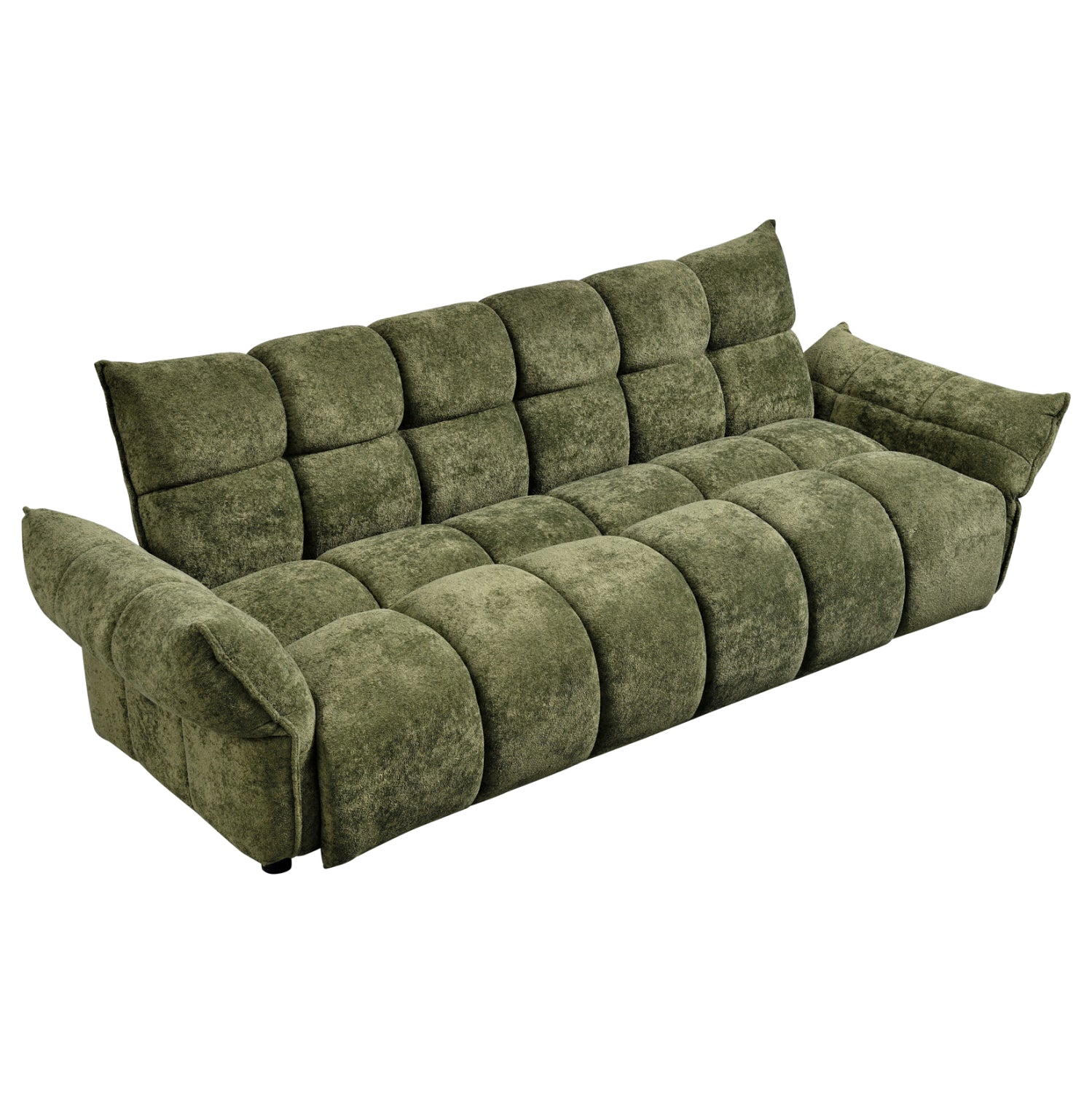 SOFABED MELU HM3314.03 GREEN FABRIC--POCKET SPRINGS SEAT 245x90x85Hcm.