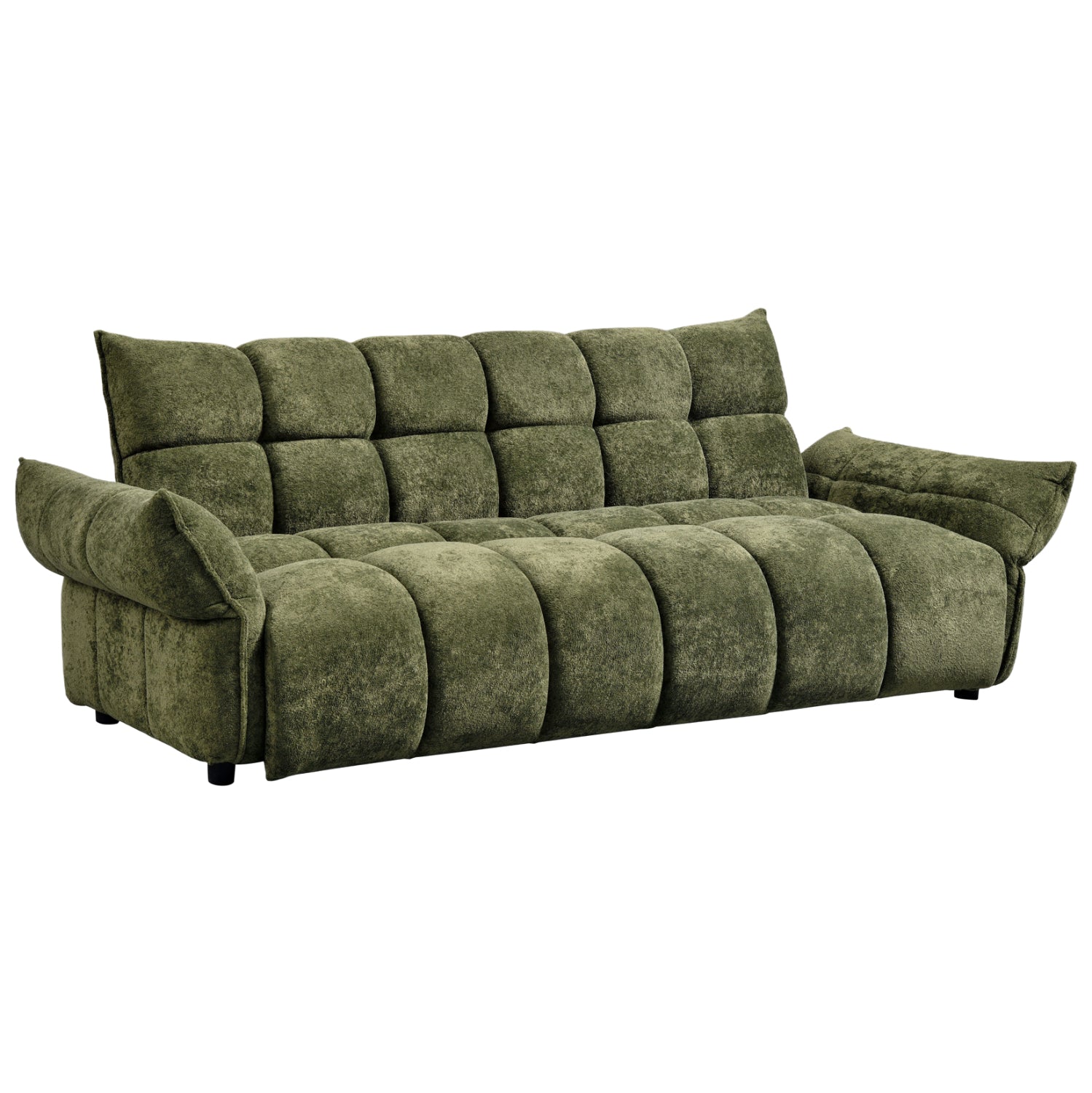 SOFABED MELU HM3314.03 GREEN FABRIC--POCKET SPRINGS SEAT 245x90x85Hcm.
