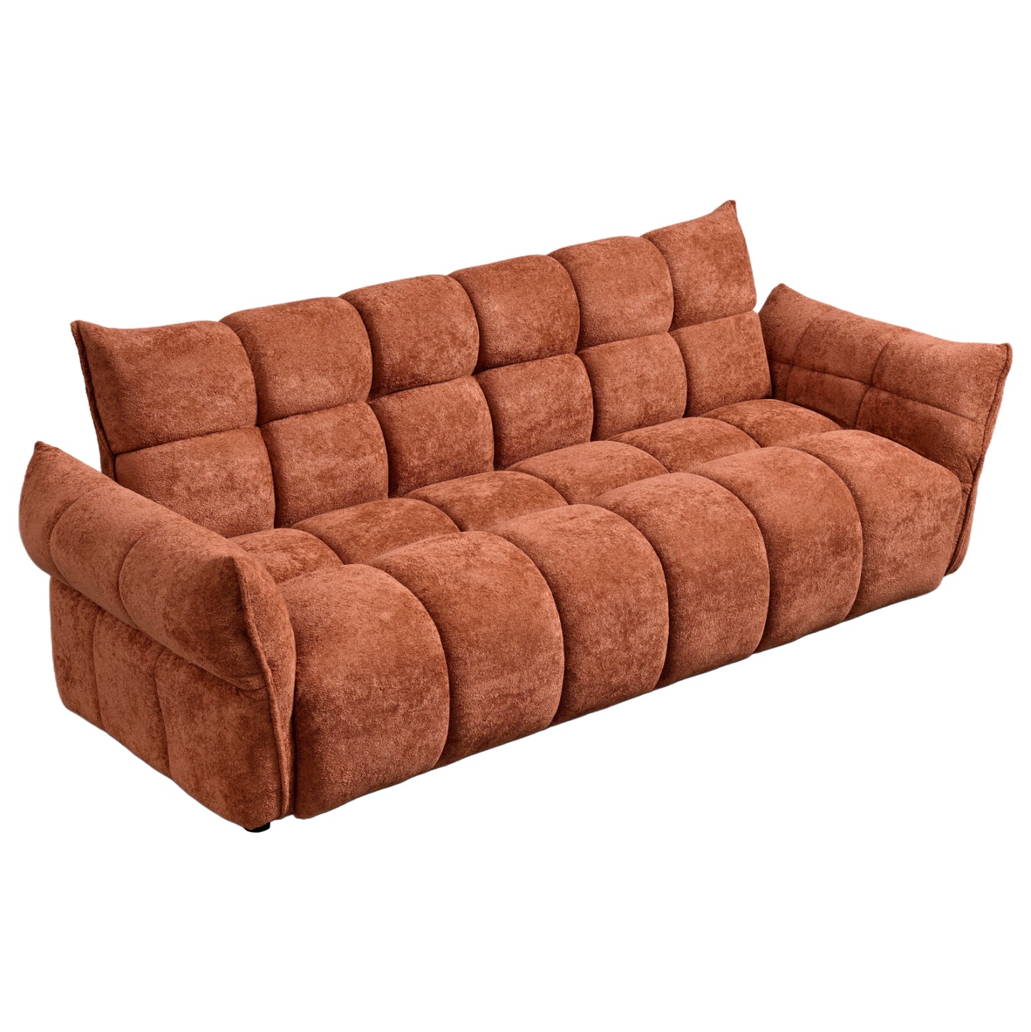SOFABED MELU HM3314.04 TERRACOTTA FABRIC--POCKET SPRINGS SEAT 240-250x90x85Hcm.