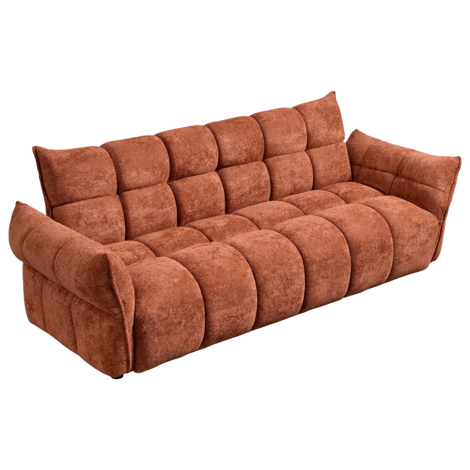 SOFABED MELU HM3314.04 TERRACOTTA FABRIC--POCKET SPRINGS SEAT 240-250x90x85Hcm.