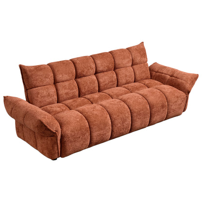 SOFABED MELU HM3314.04 TERRACOTTA FABRIC--POCKET SPRINGS SEAT 240-250x90x85Hcm.
