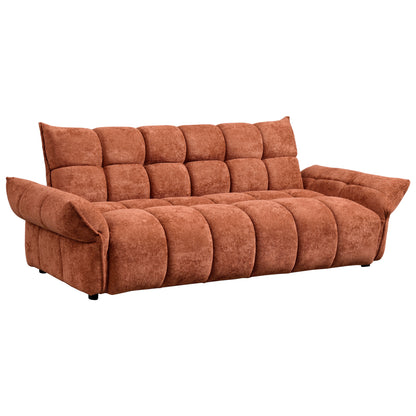 SOFABED MELU HM3314.04 TERRACOTTA FABRIC--POCKET SPRINGS SEAT 240-250x90x85Hcm.