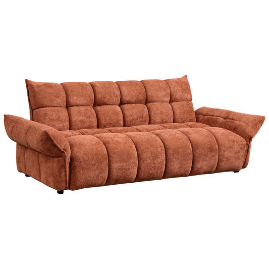 SOFABED MELU HM3314.04 TERRACOTTA FABRIC--POCKET SPRINGS SEAT 240-250x90x85Hcm.