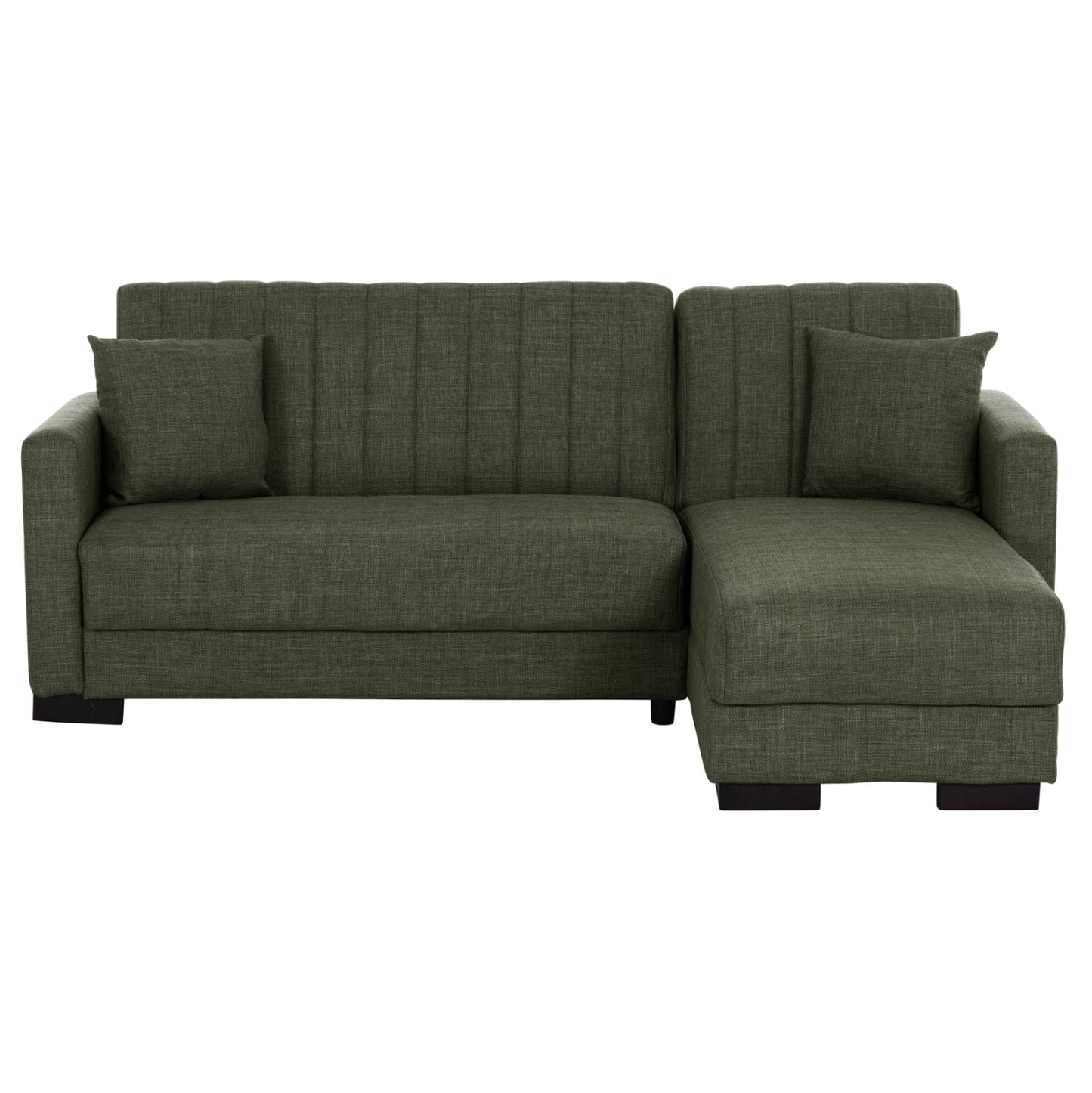 HM3244.05, corner sofa-bed, dark olive, reversible, 202x140x78cm