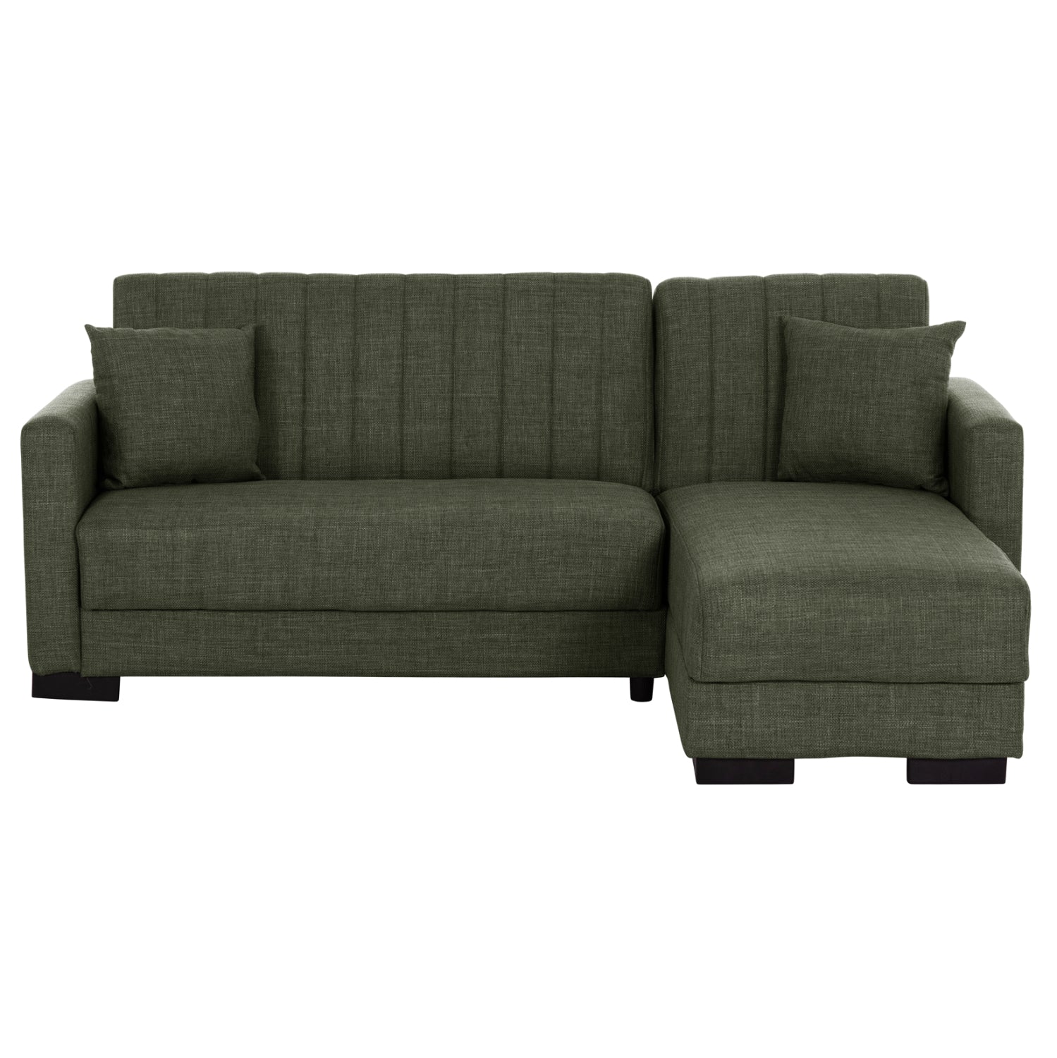 HM3244.05, corner sofa-bed, dark olive, reversible, 202x140x78cm