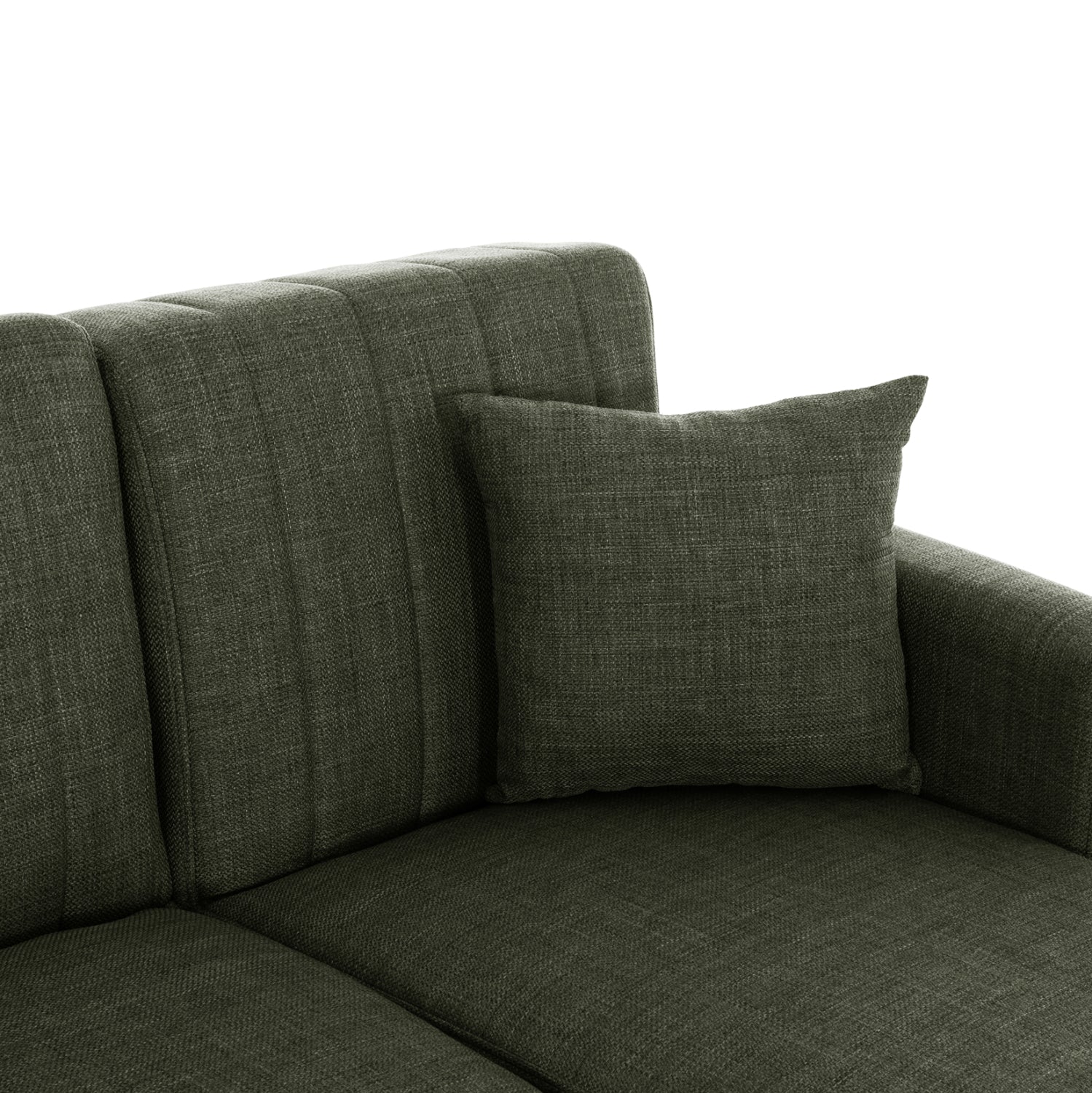HM3244.05, corner sofa-bed, dark olive, reversible, 202x140x78cm