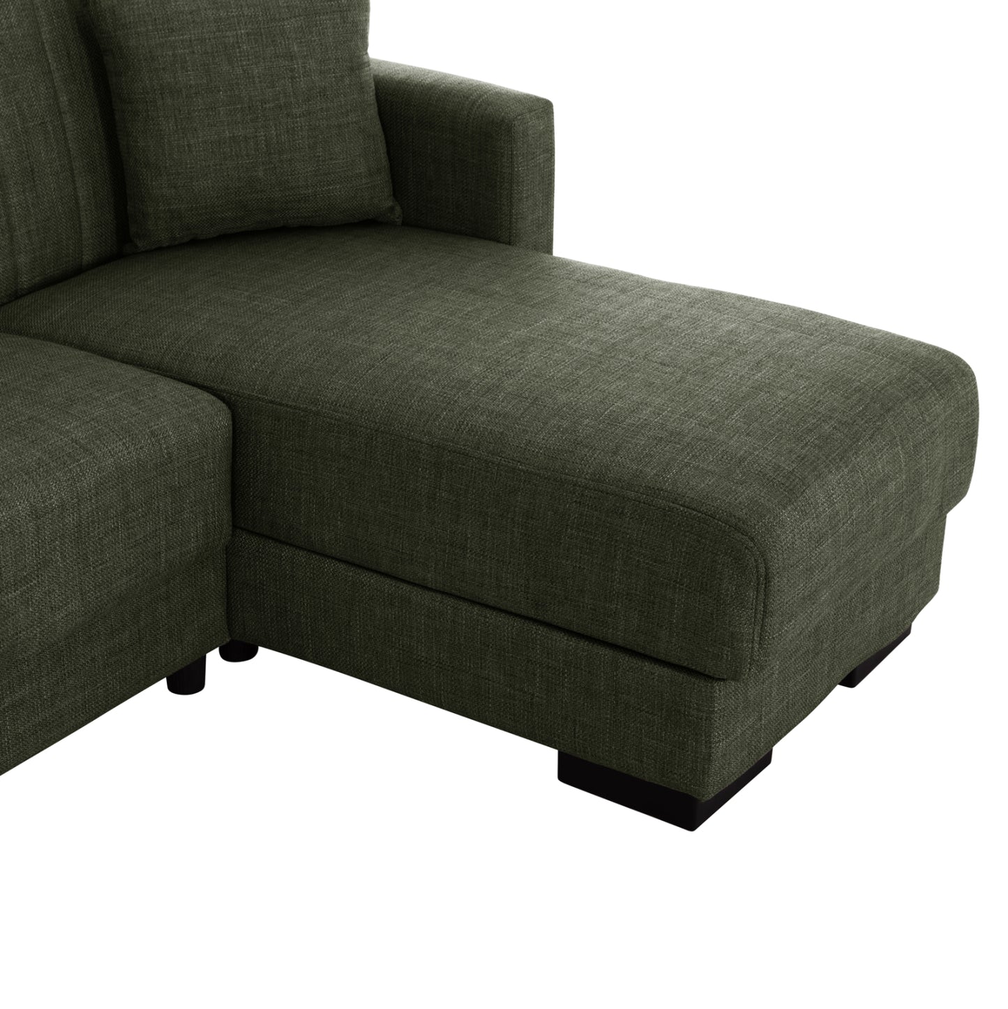 HM3244.05, corner sofa-bed, dark olive, reversible, 202x140x78cm