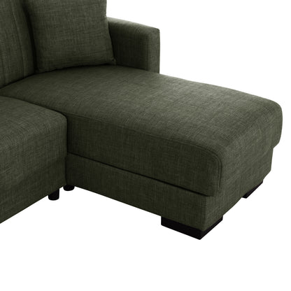 HM3244.05, corner sofa-bed, dark olive, reversible, 202x140x78cm