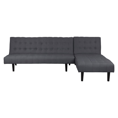 Corner Sofa Bed Reversible Zelda HM3154.01 with grey fabric 254x163x74cm