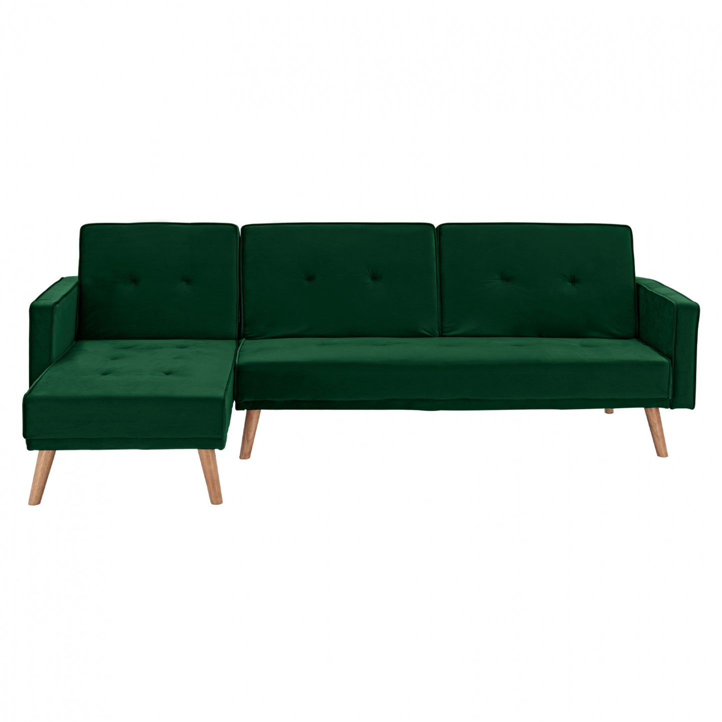 REVERSIBLE CORNER SOFA-BED TALIA HM3153.03 VELVET IN GREEN 267x153x85cm