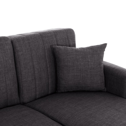 HM3244.03,GHUFRAN corner sofa-bed, grey, reversible, 202x140x78cm