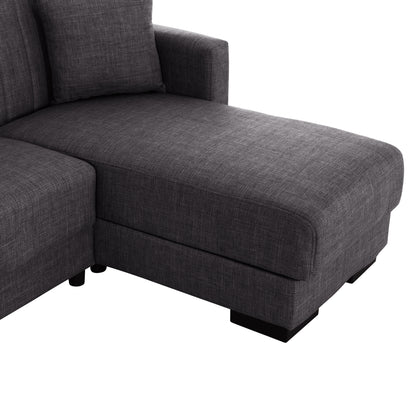 HM3244.03,GHUFRAN corner sofa-bed, grey, reversible, 202x140x78cm