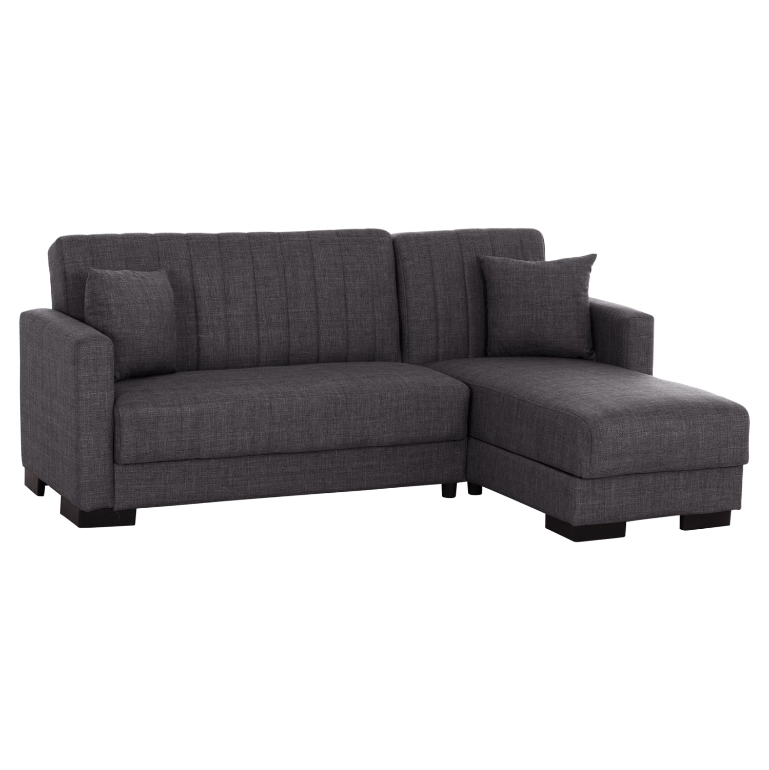 HM3244.03,GHUFRAN corner sofa-bed, grey, reversible, 202x140x78cm