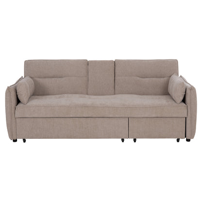 SOFABED MULTIFORM 2-SEATER VELAR HM3305.03 BEIGE FABRIC 207x90x80Hcm.