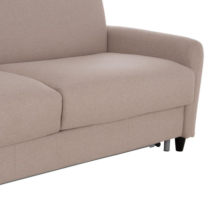 SOFABED WITH FOLDABLE MATTRESS ETUDINE HM3311.02 BEIGE FABRIC 190x98x90Hcm