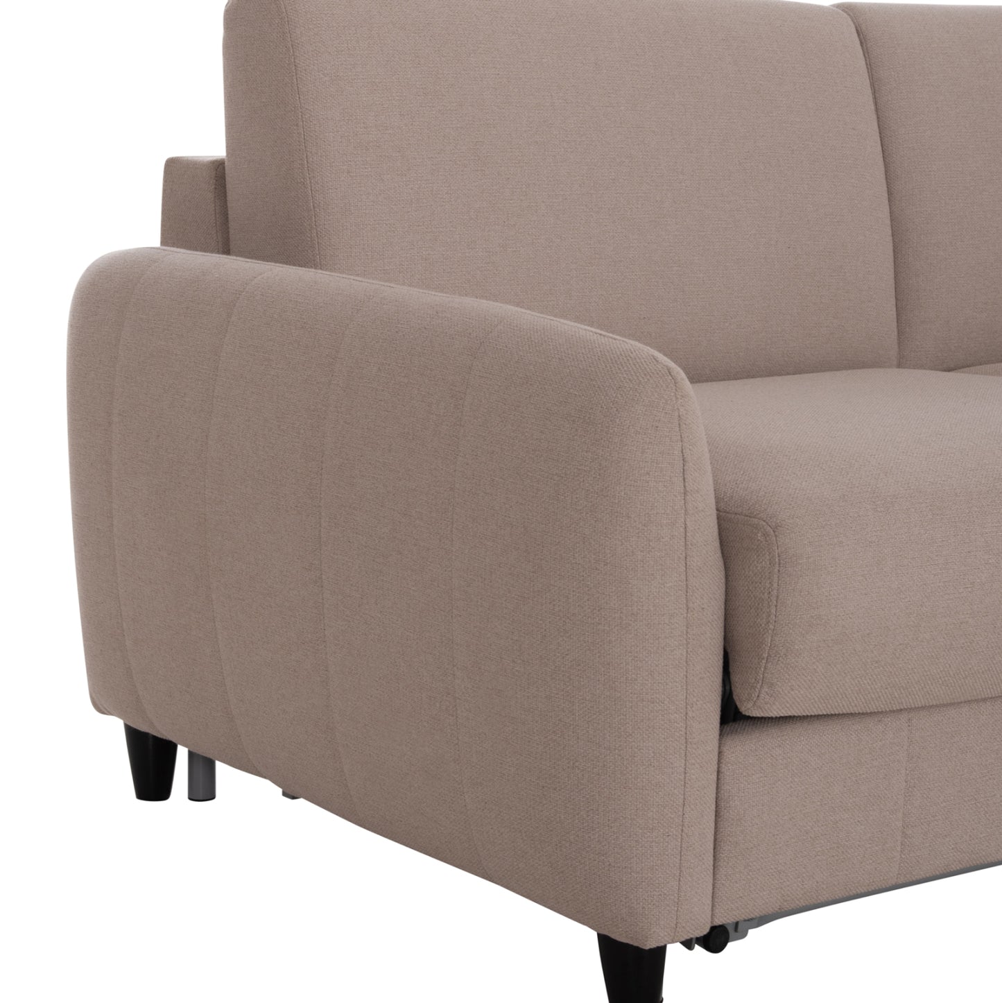 SOFABED WITH FOLDABLE MATTRESS ETUDINE HM3311.02 BEIGE FABRIC 190x98x90Hcm
