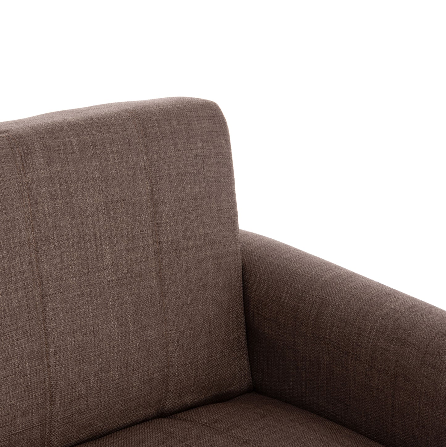 SOFA-BED 2-SEATER WITH STORAGE SPACE NIKKO HM3293.02 BROWN FABRIC 144x75x84Hcm.