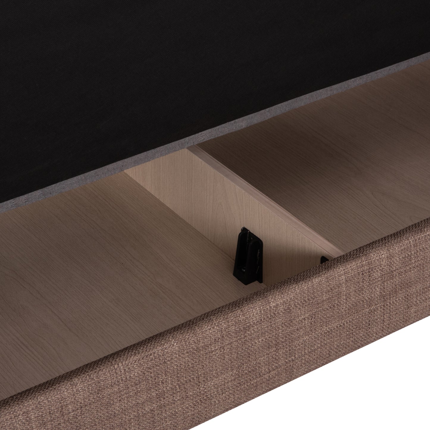 SOFA-BED 2-SEATER WITH STORAGE SPACE NIKKO HM3293.02 BROWN FABRIC 144x75x84Hcm.