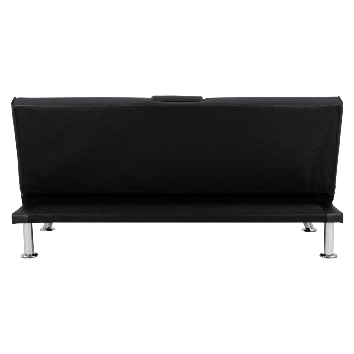Bed Sofa from black PU 165x76,5x79cm and folding arm HM3157.01