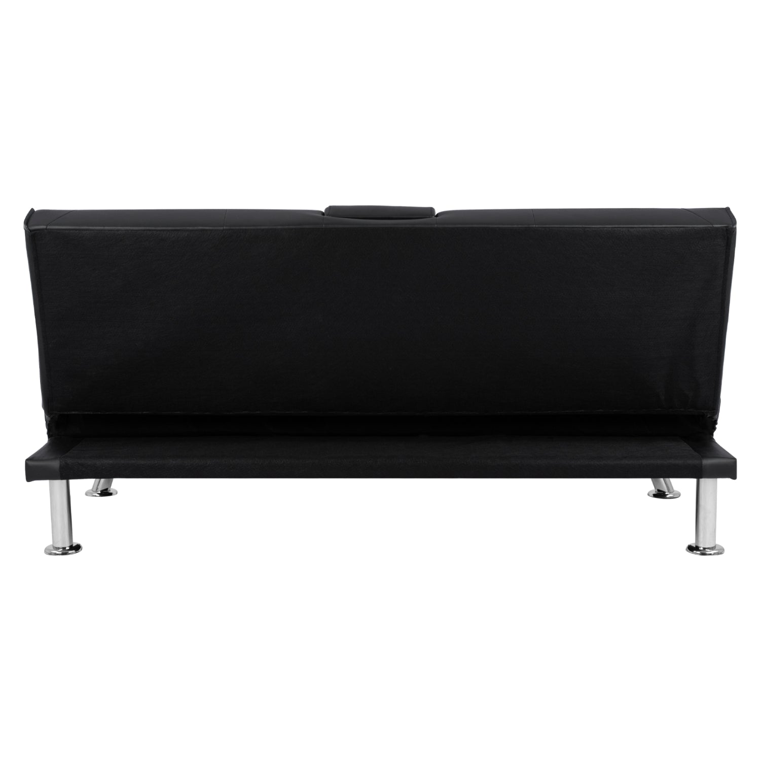 Bed Sofa from black PU 165x76,5x79cm and folding arm HM3157.01