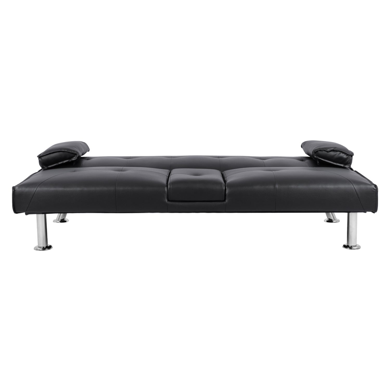 Bed Sofa from black PU 165x76,5x79cm and folding arm HM3157.01