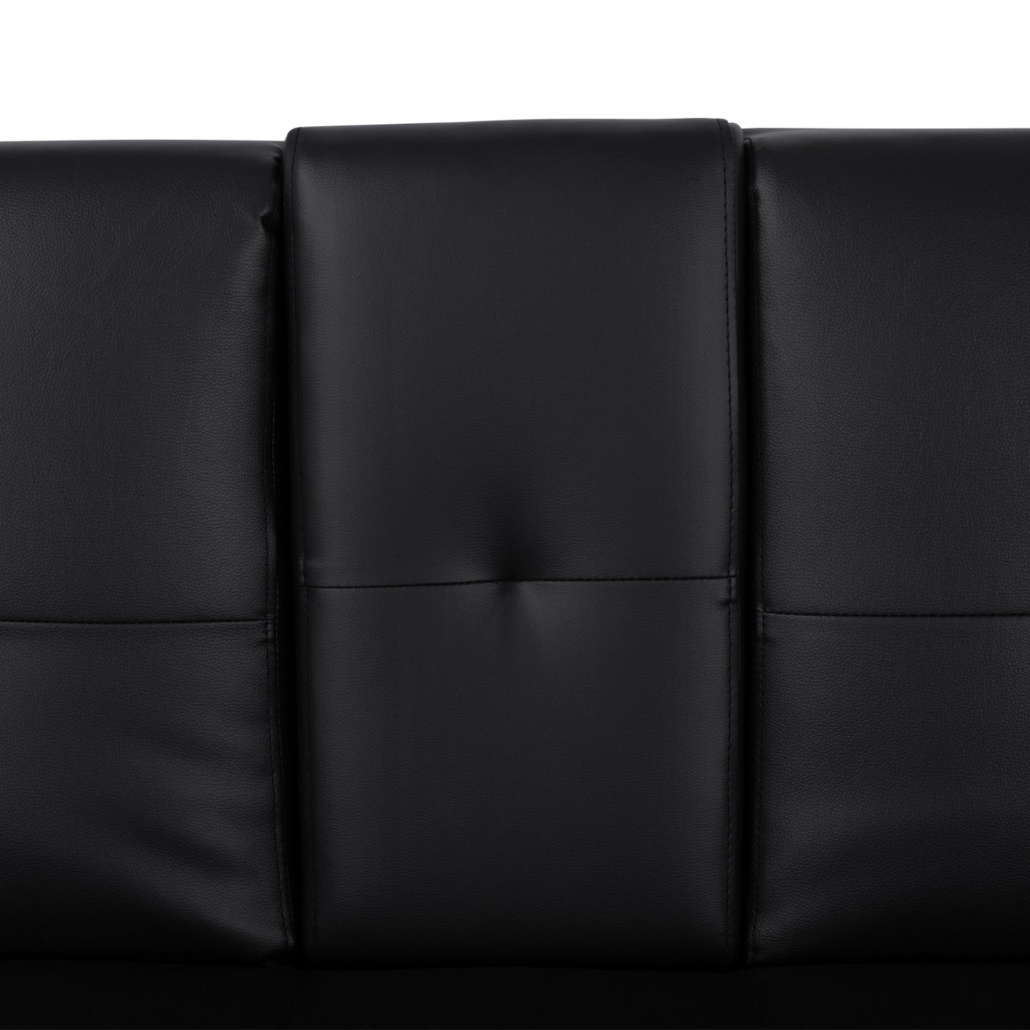 Bed Sofa from black PU 165x76,5x79cm and folding arm HM3157.01