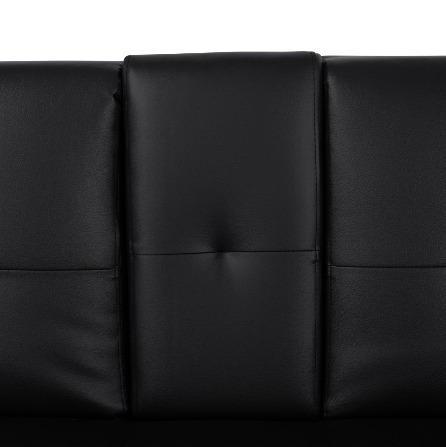 Bed Sofa from black PU 165x76,5x79cm and folding arm HM3157.01