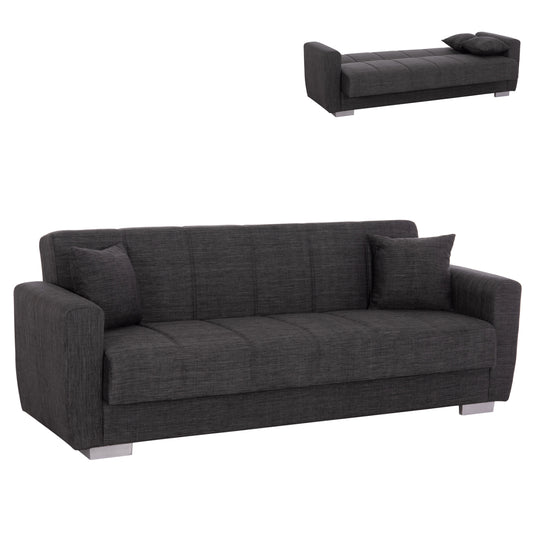 HM3240.03, 3-SEATER SOFA-BED, GREY, 215x85x76