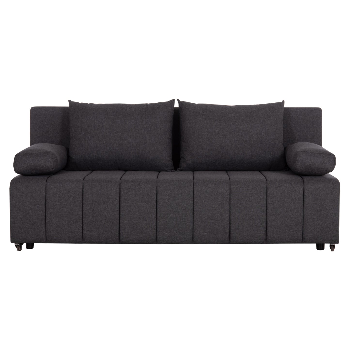 SOFA-BED 3-SEATER KEND HM3313.01 FABRIC IN GREY 188x85x82Hcm.
