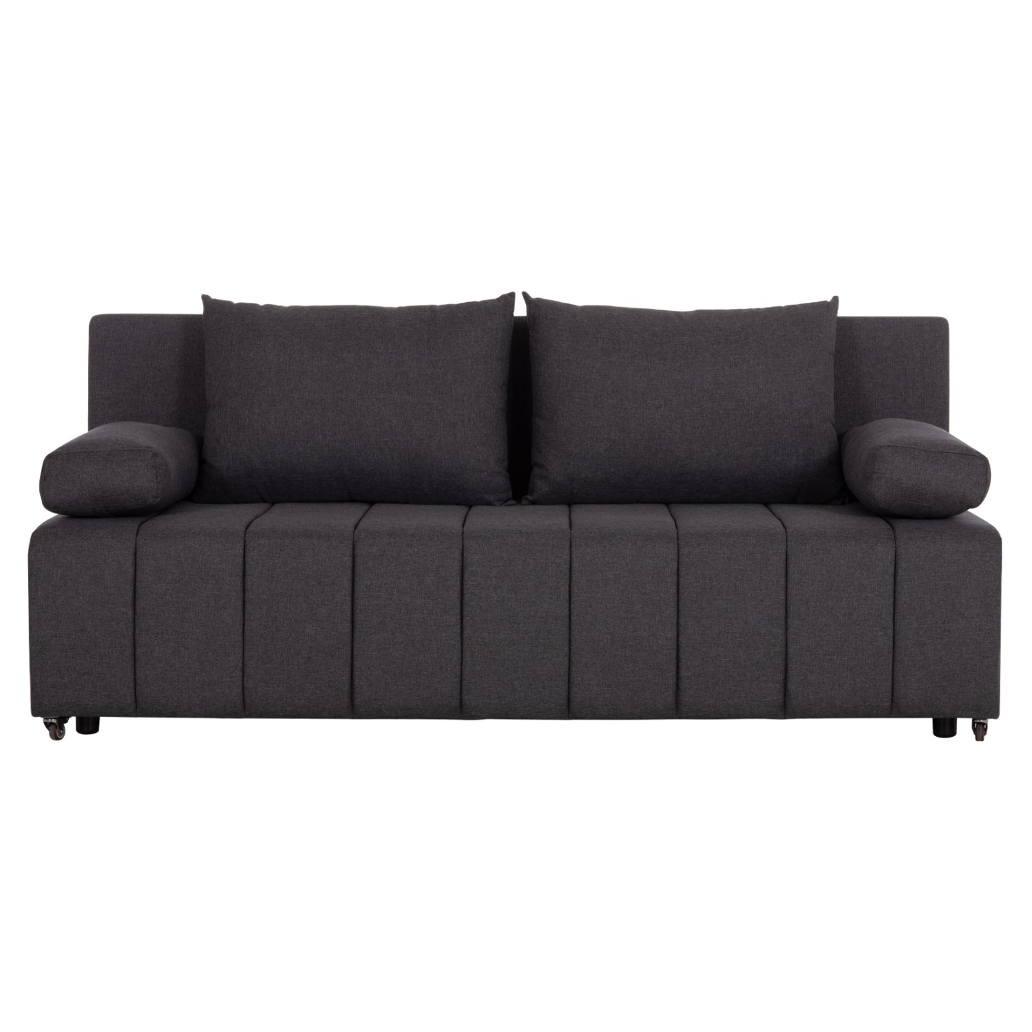 SOFA-BED 3-SEATER KEND HM3313.01 FABRIC IN GREY 188x85x82Hcm.