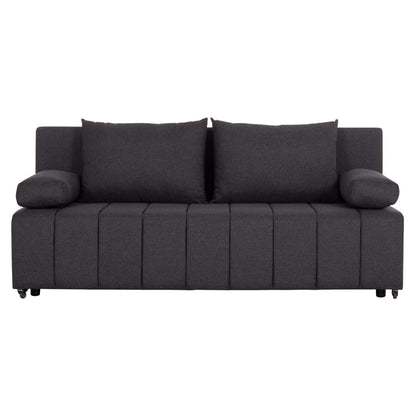 SOFA-BED 3-SEATER KEND HM3313.01 FABRIC IN GREY 188x85x82Hcm.