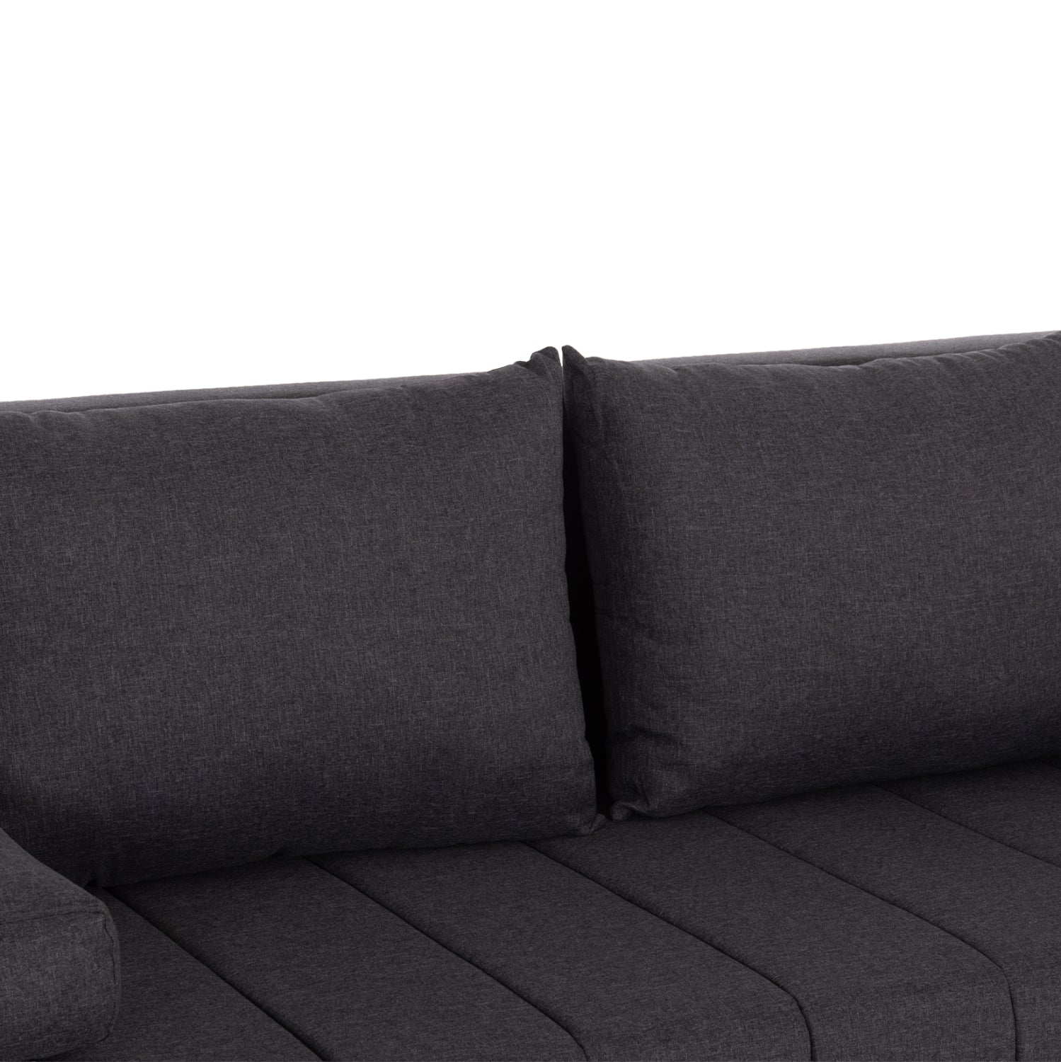 SOFA-BED 3-SEATER KEND HM3313.01 FABRIC IN GREY 188x85x82Hcm.
