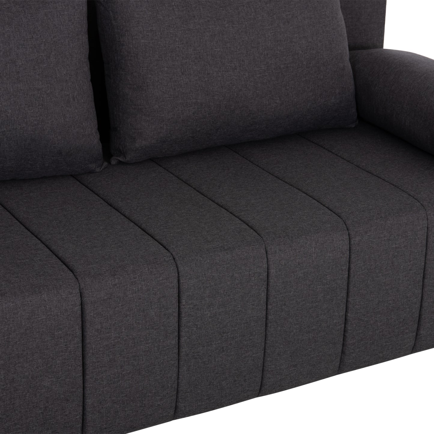 SOFA-BED 3-SEATER KEND HM3313.01 FABRIC IN GREY 188x85x82Hcm.