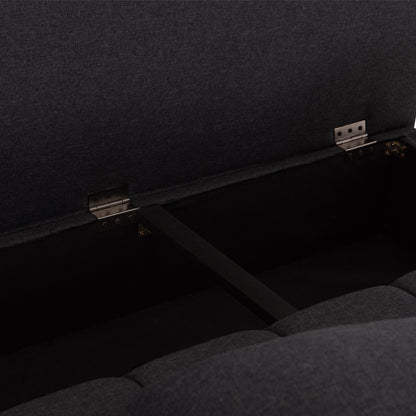 SOFA-BED 3-SEATER KEND HM3313.01 FABRIC IN GREY 188x85x82Hcm.