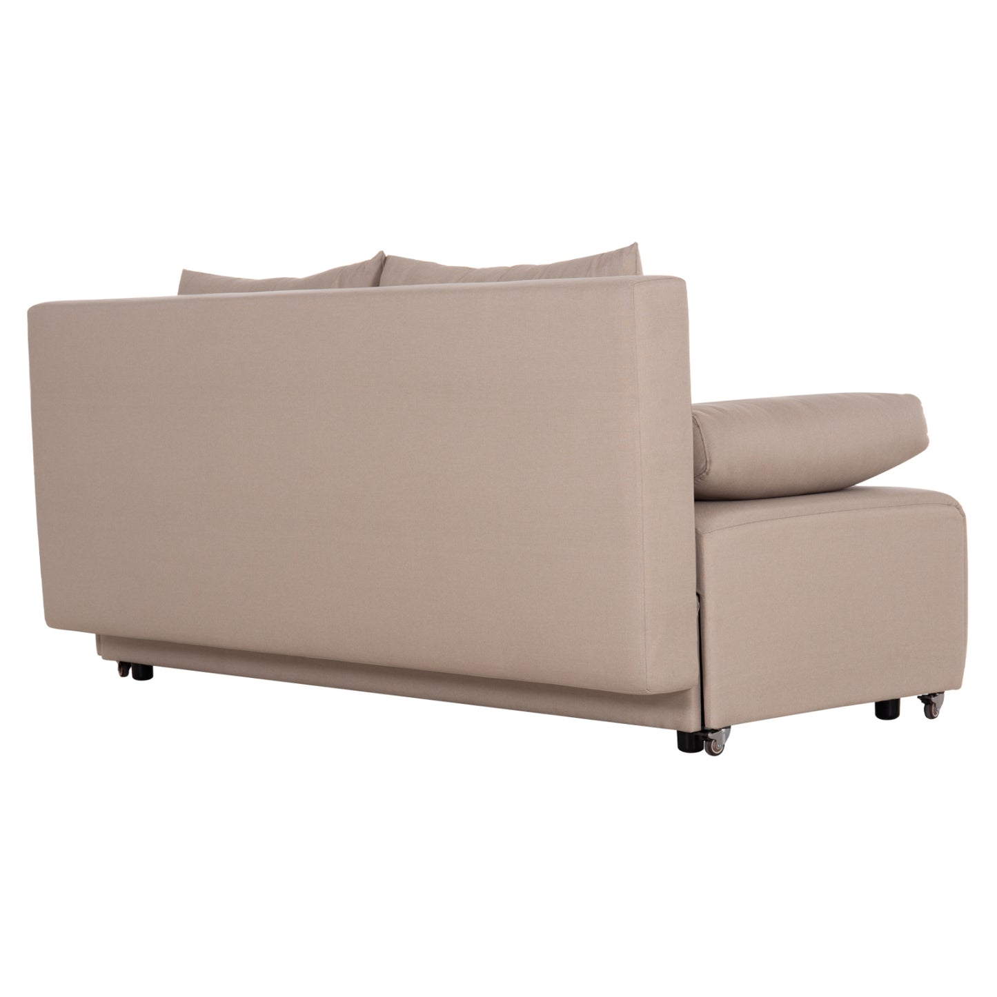 SOFA-BED 3-SEATER KEND HM3313.03 FABRIC IN LIGHT BEIGE 188x85x82Hcm.