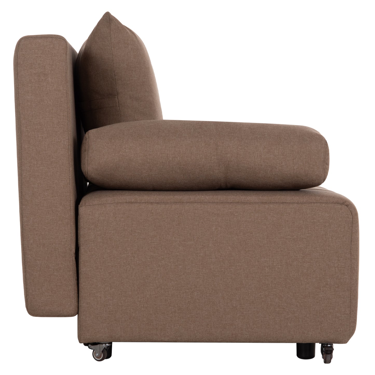 SOFA-BED 3-SEATER KEND HM3313.04 FABRIC IN LIGHT BROWN 188x85x82Hcm.