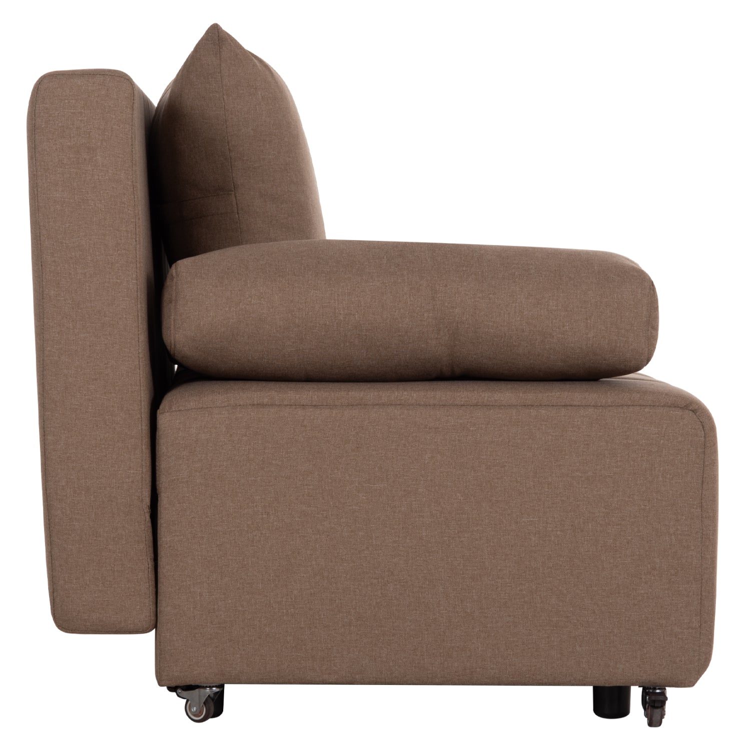 SOFA-BED 3-SEATER KEND HM3313.04 FABRIC IN LIGHT BROWN 188x85x82Hcm.