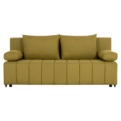 SOFA-BED 3-SEATER KEND HM3313.07 FABRIC IN LIGHT GREEN 188x85x82Hcm.