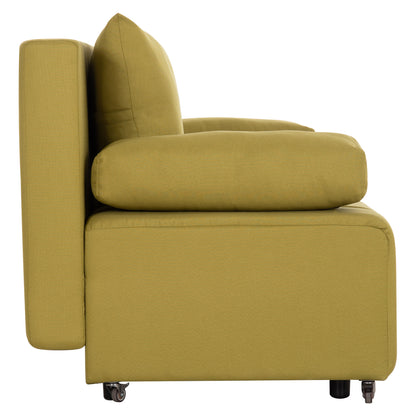 SOFA-BED 3-SEATER KEND HM3313.07 FABRIC IN LIGHT GREEN 188x85x82Hcm.